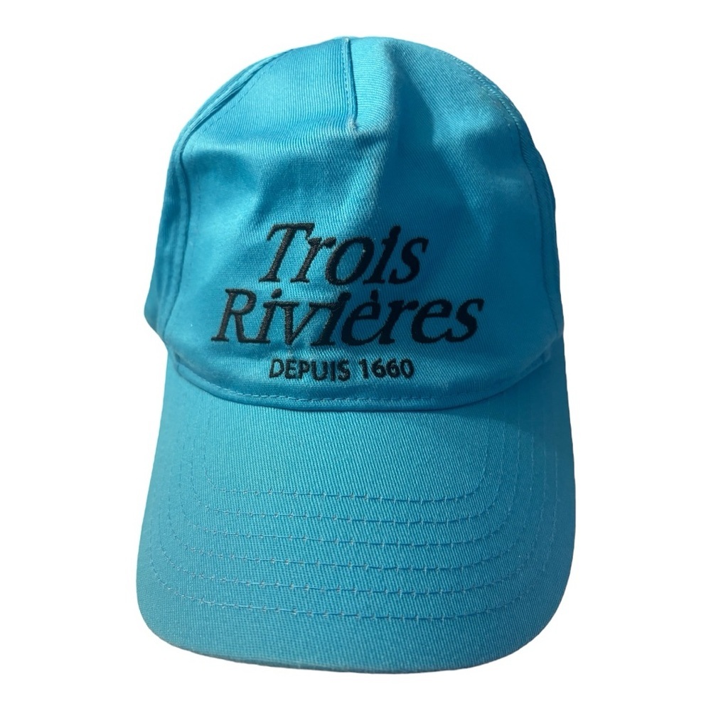 🧢🇨🇦⚜️TROIS-RIVIÈRES Teal Baseball Cap with Black Embroidery LIKE NEW🧢🇨🇦⚜️